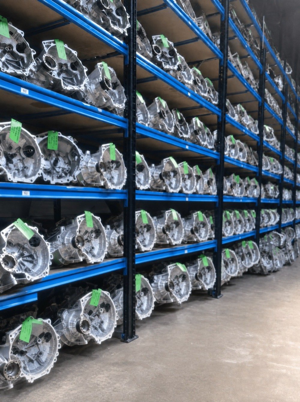 Stock de boîtes de vitesses ZF reconditionnées en atelier